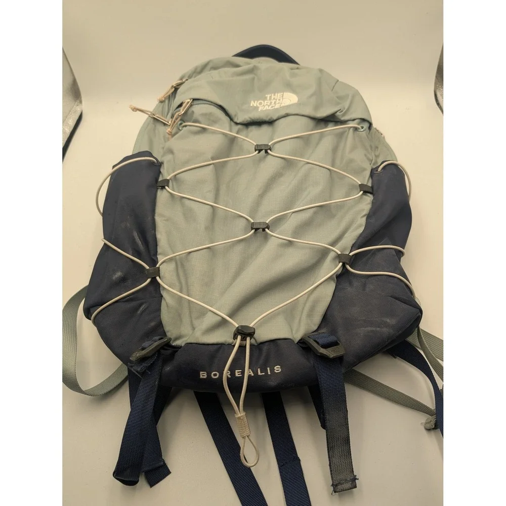 The North Face Borealis Backpack Blue Grey FlexVent Laptop Bag NF0A52SE